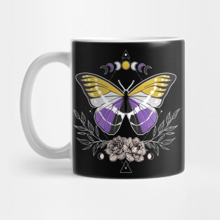 Nonbinary Butterfly LGBT Pride Flag Mug